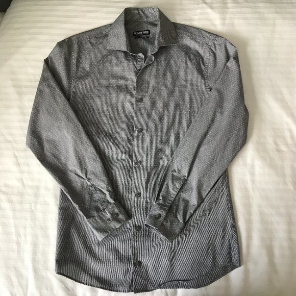 Unlisted kenneth Cole Grey & White Dress Shirt - Picture 4 of 8